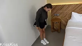 POV video of a college girl's brunette,college