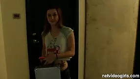 A young woman observes and audition,blowjob