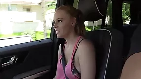 A stunning young woman blowjob,car
