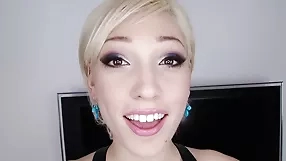 A pretty girl performs oral cum,cum swallow